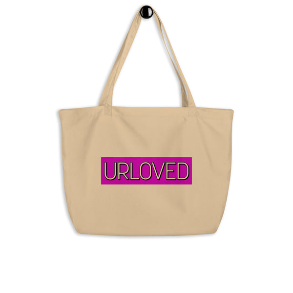 Labeled by His Love Large tote bag